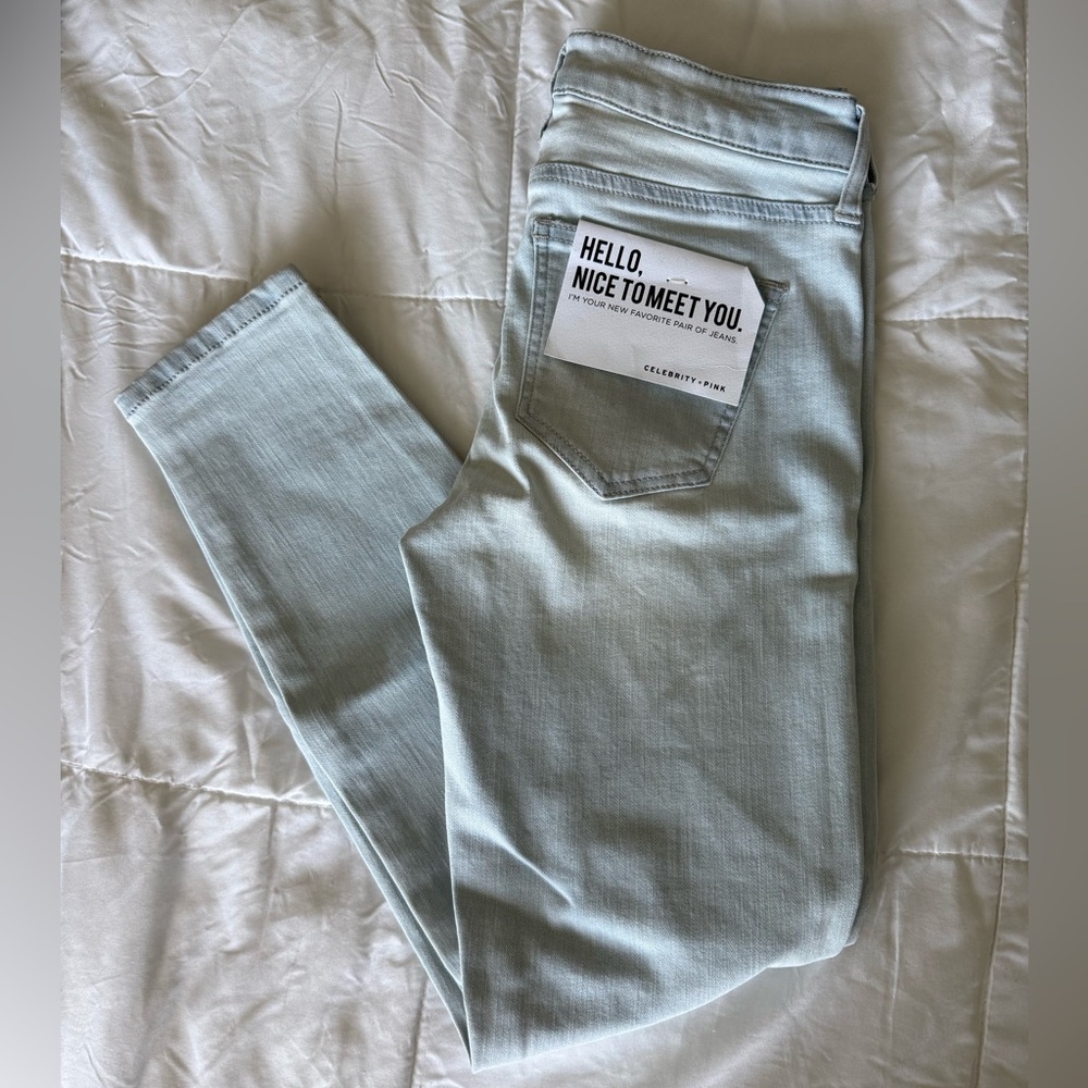 Celebrity Pink Pale Blue Skinny Jeans